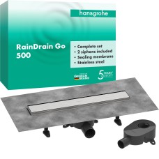 Душевой трап 500 hansgrohe RainDrain Go, 56270800 для плоской / стандартной установки