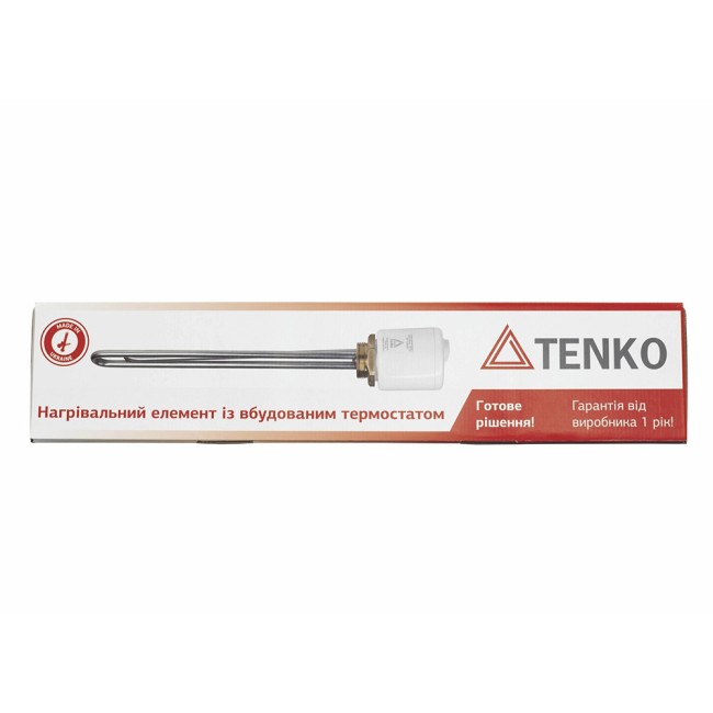 Тэн Tenko 2,5 кВт, резьба 1"1/4 ,гнутый,с термостатом, нерж.