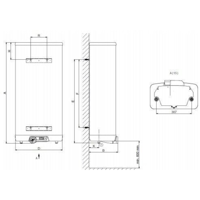 Узкий бойлер Drazice OKHE ONE/E 30 - Купить в Киеве. Звоните и заказывайте