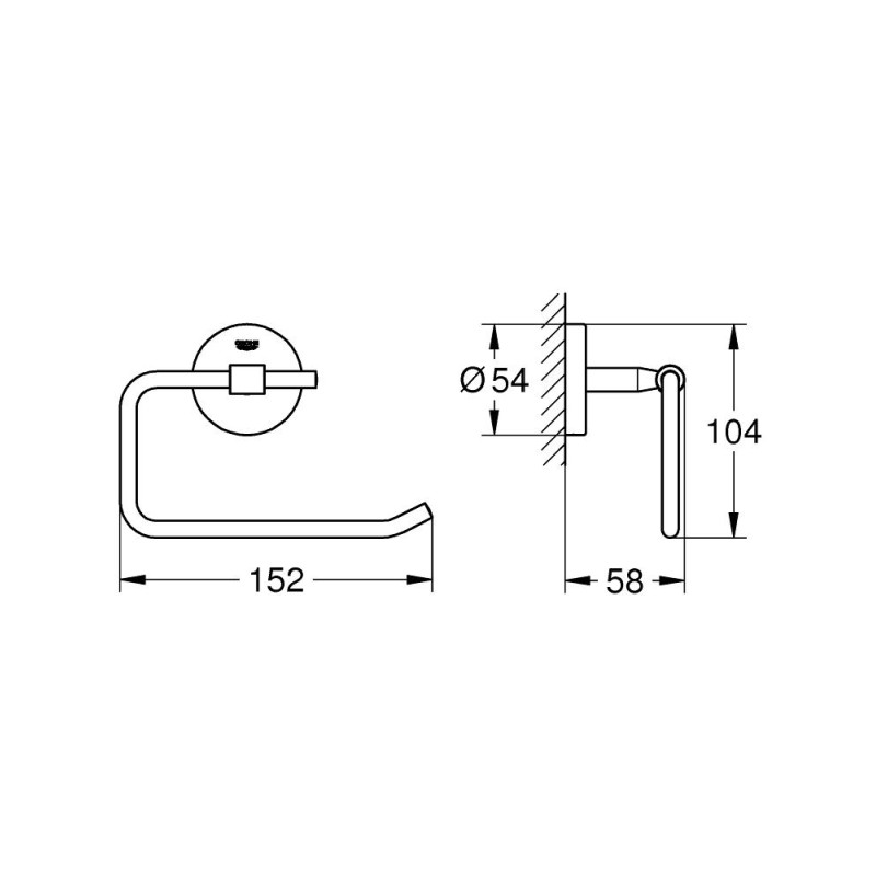 Grohe BauCosmopolitan Держатель туалетной бумаги без крышки (40457001)