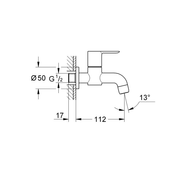 Grohe BauEdge Излив с вентилем (20238000)