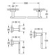 Grohe Essentials Cube Набор аксессуаров 4 в 1 (40778001)