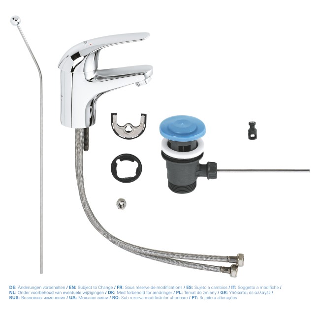 Grohe Euroeco Смеситель однорычажный для раковины S-Size (23262000)