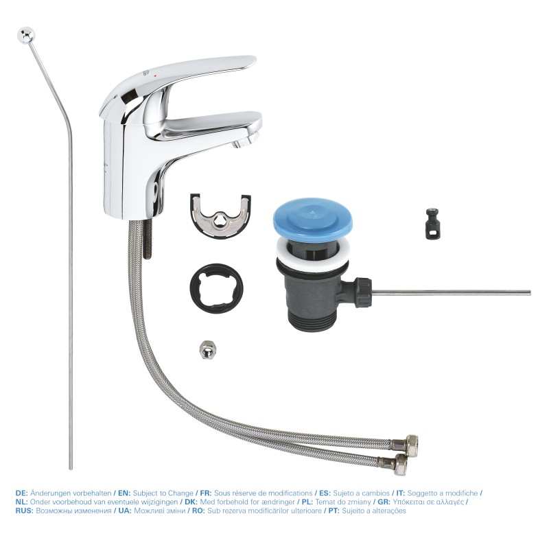 Grohe Euroeco Смеситель однорычажный для раковины S-Size (23262000)