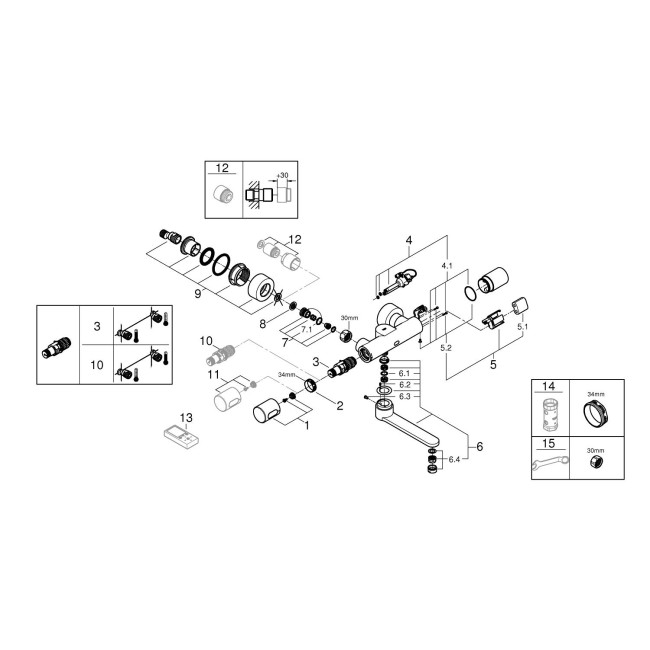Grohe Eurosmart Cosmopolitain E Інфрачервона електроніка для раковини з термостатом (36333000)