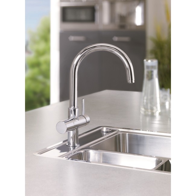 Grohe Blue Смеситель однорычажный для мойки Bi-Flow (33251000)