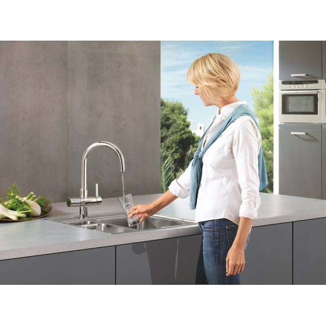 Grohe Blue Смеситель однорычажный для мойки Bi-Flow (33251000)