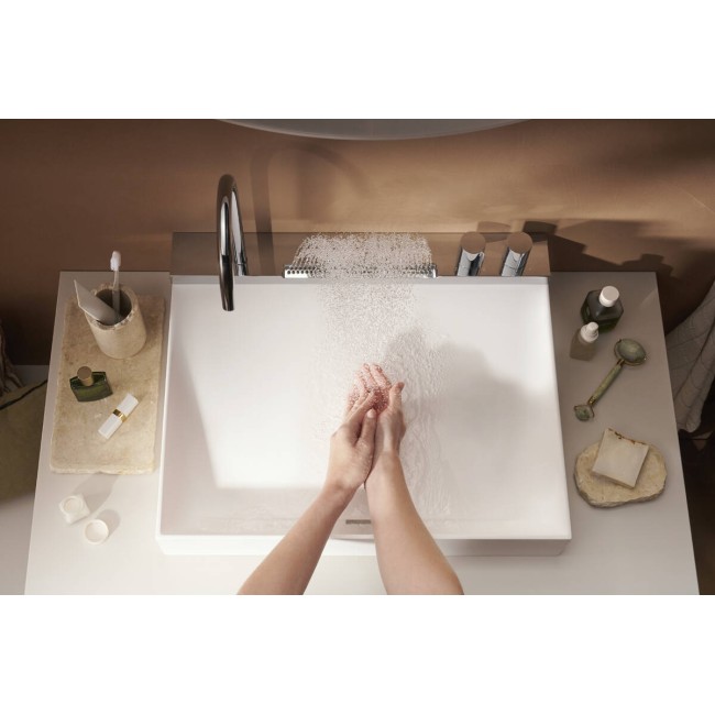 Умывальник 580/475 с хромированным смесителем hansgrohe Avalegra AquaUnit QuickClean+, 22472000