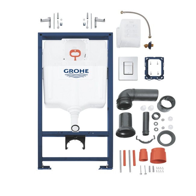 Grohe Rapid SL в сборе, для подвесного унитаза (кнопка Skate Cosmopolitan)  (38772001)