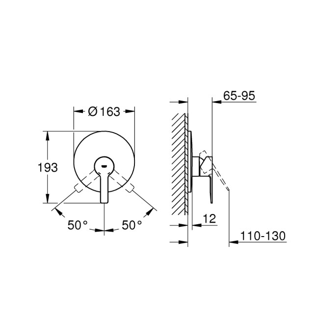 Grohe Lineare Смеситель однорычажный для душа  (19296001)