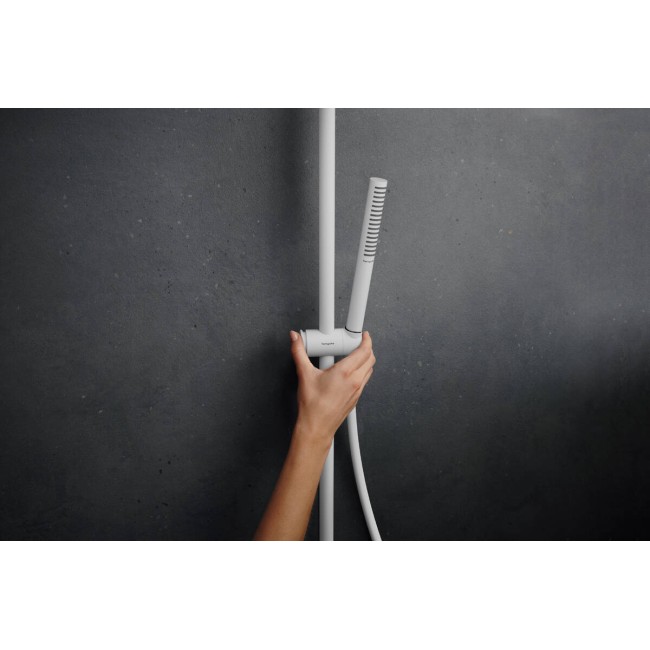 Душевая система hansgrohe Pulsify S Puro Showerpipe 260 1jet с термостатом EcoSmart 24223700 белый матовый