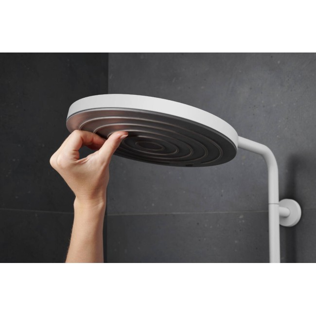 Душевая система hansgrohe Pulsify S Puro Showerpipe 260 1jet с термостатом EcoSmart 24223700 белый матовый