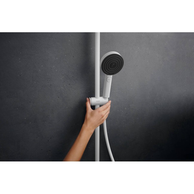 Душевая система hansgrohe Pulsify S Puro Showerpipe 260 1jet с термостатом 24236700 белый матовый