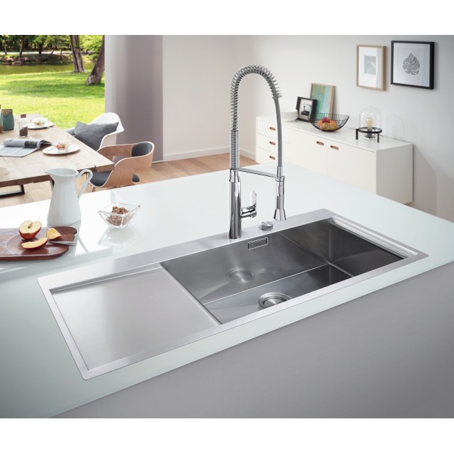 Grohe Мойка для кухни 1160 x 520 мм, 1 чаша, матовая, в уровень со столешницей (31582SD0)