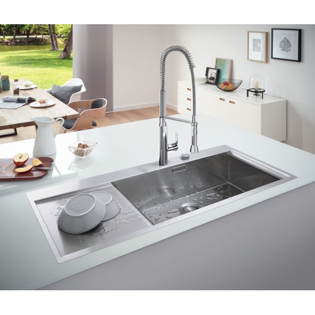 Grohe Мойка для кухни 1160 x 520 мм, 1 чаша, матовая, в уровень со столешницей (31582SD0)