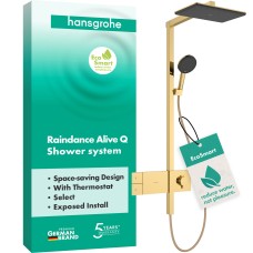 Душова система hansgrohe Raindance Alive Q 210/340 1jet EcoSmart з ShowerSelect Comfort, 24581990 золото