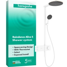 Душова система hansgrohe Raindance Alive S 300 2jet EcoSmart з ShowerSelect Comfort, 24596700 білий матовий