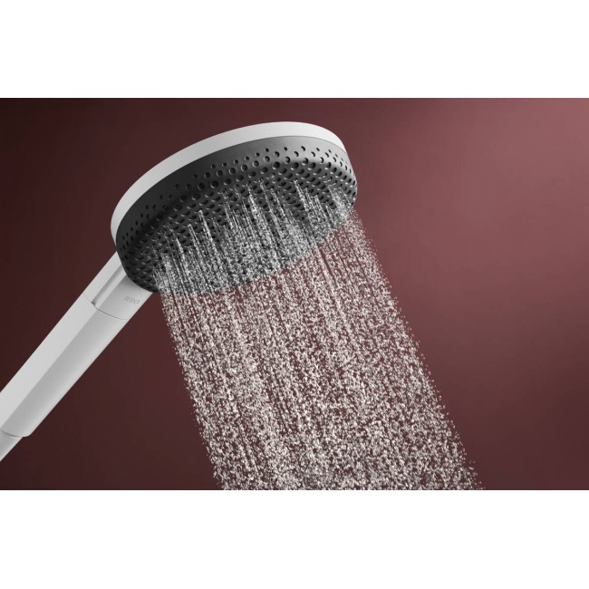 Душовий набір hansgrohe Raindance Alive Select S, Ecosmart 24600700 зі стійкою Unica E Puro 65, білий матовий