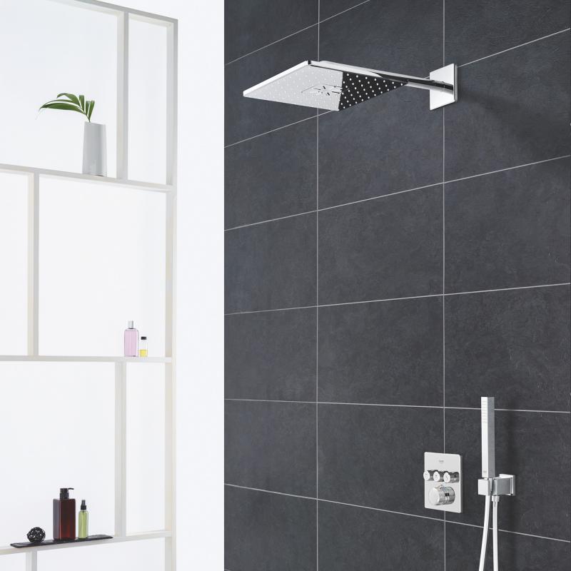 Grohe Rainshower 310 SmartActive Cube Верхний душ с душевым кронштейном 430 мм, 2 режима  (26479000)