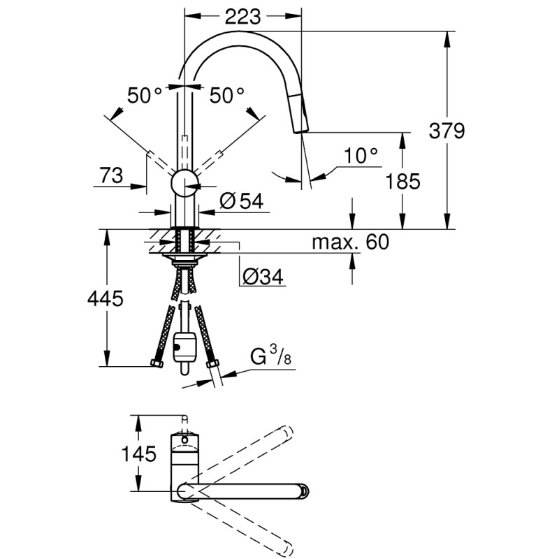 Grohe Minta Смеситель для кухни, однорычажный (32321DC2)