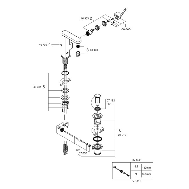 Grohe Plus Смеситель однорычажный для раковины, М-Size (23871003)