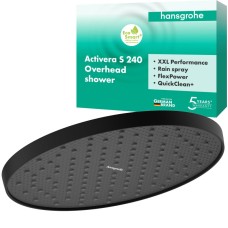 Верхний душ hansgrohe Activera S 240 1jet EcoSmart+, 28057670 черный матовый