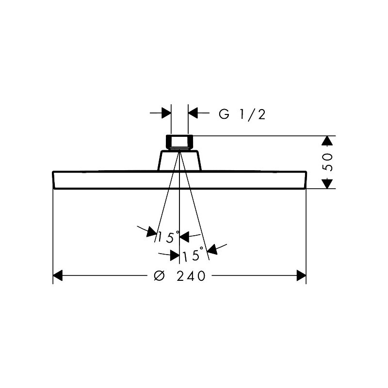 Верхний душ hansgrohe Activera S 240 1jet EcoSmart+, 28057670 черный матовый Верхний душ hansgrohe Activera S 240 1jet EcoSmart+, 28057670 черный матовый