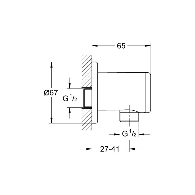 Grohe QuickFix Vitalio Universal Подключение душевого шланга (26963001)
