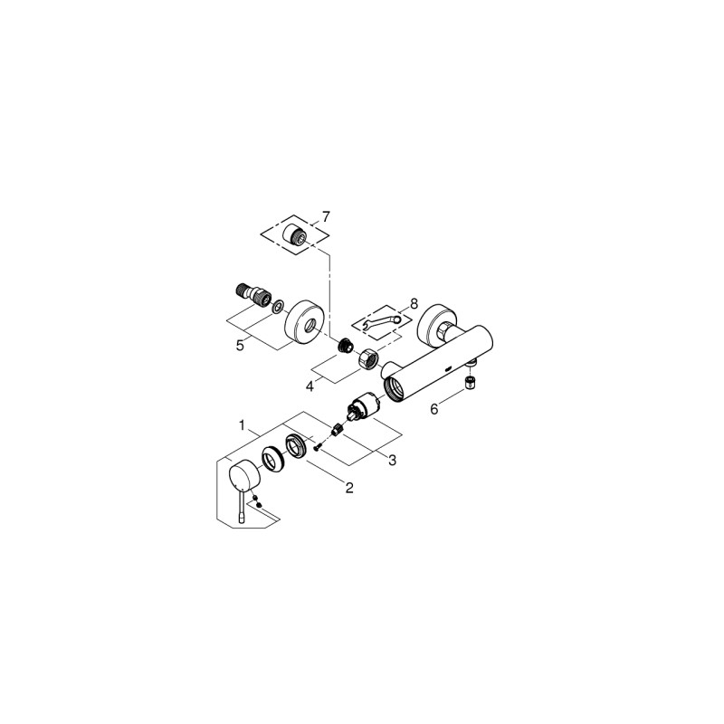 Grohe Essence Смеситель однорычажный для душа (25252001) Grohe Essence Смеситель однорычажный для душа (25252001)