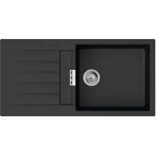 Мийка для кухні hansgrohe S52 S520-F480 43358170 з сушилкою зліва, чорний графіт