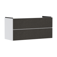 Тумба Xevolos E 1180/475, з двома висувними ящиками, 54184660 Matt Whitе / Textile Dark Grey