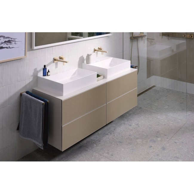 Консоль 1570/550 Xevolos E з 2 вирізами для встановлення накладної раковини, 54211780 Sand Matt Beige