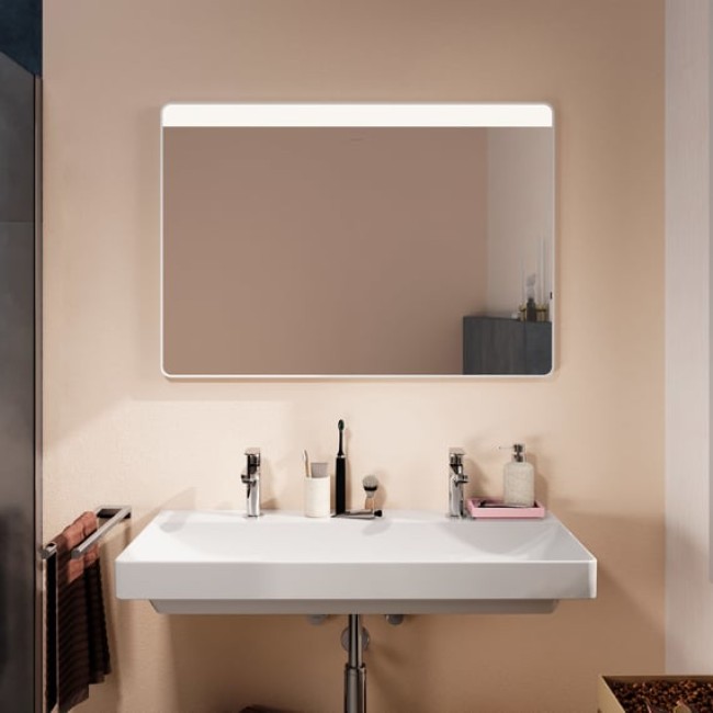 Дзеркало Xarita Lite Q 1000/30 з LED підсвічуванням та ІЧ-датчик, білий матовий 54972700