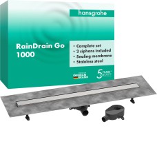 Душевой трап 1000 hansgrohe RainDrain Go, 56275800 для плоской / стандартной установки