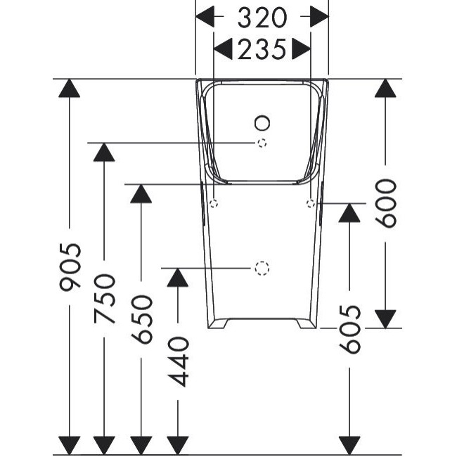 Писсуар подвесной hansgrohe EluPura Original Q 60127450