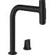 Змішувач hansgrohe Metris Select M71 для кухонної мийки з висувним душем, матовий чорний 73818670