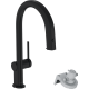 Змішувач hansgrohe Aqittura M91 FilterSystem 210 для кухонної мийки, чорний матовий 76826670