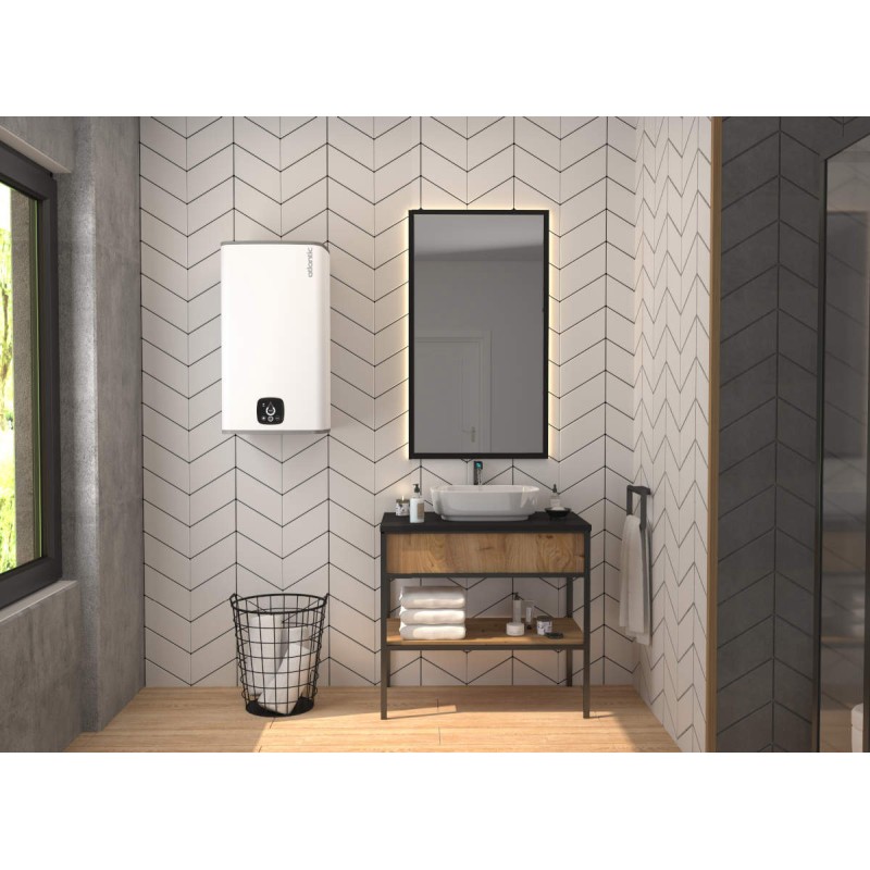 Водонагреватель бытовой электрический Atlantic Steatite Cube WI-FI ES-VM 100 S4 C2 WD (2400W) white