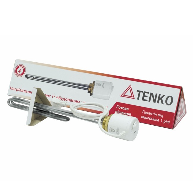 Тен Tenko 3,0 кВт, нарізь 1"1/4 ,гнутий,з термостатом, нерж.