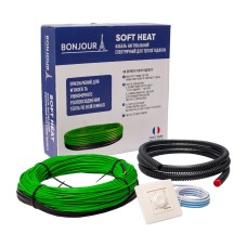 Комплект-Кабель нагревательный Bonjour Soft Heat EcoTWIN-1040-86 W/m з терморегулятором RTP