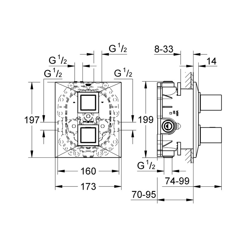 GROHE SPA Allure Brilliant Термостат для ванны или душа (19792000)