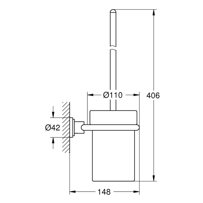 GROHE SPA Atrio Tуалетный "ершик" в комплекте (40314000)