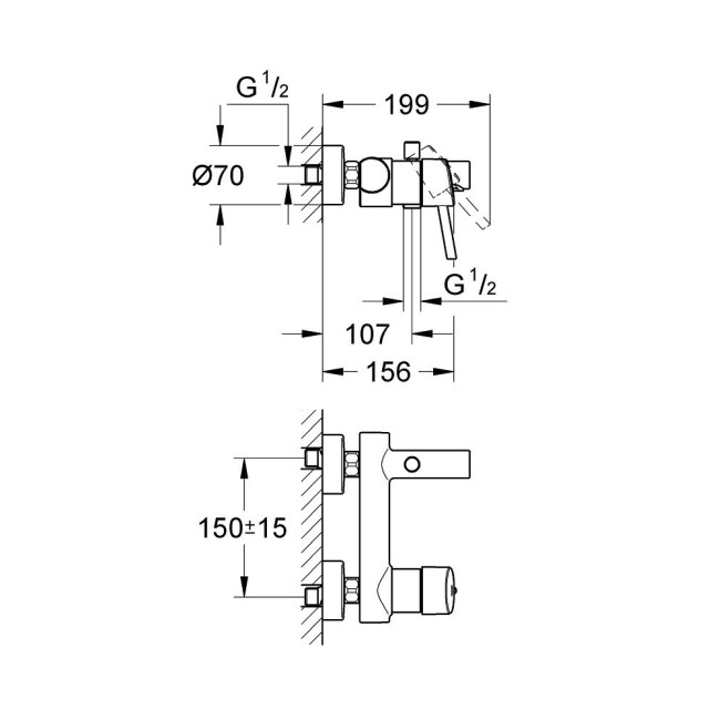 Grohe Concetto Одноважільний змішувач для ванни (32211001)