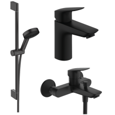 Набір змішувачів для ванни  3 в 1 hansgrohe Logis 20240006 (71107670, 71400670, 24161670) чорний матовий