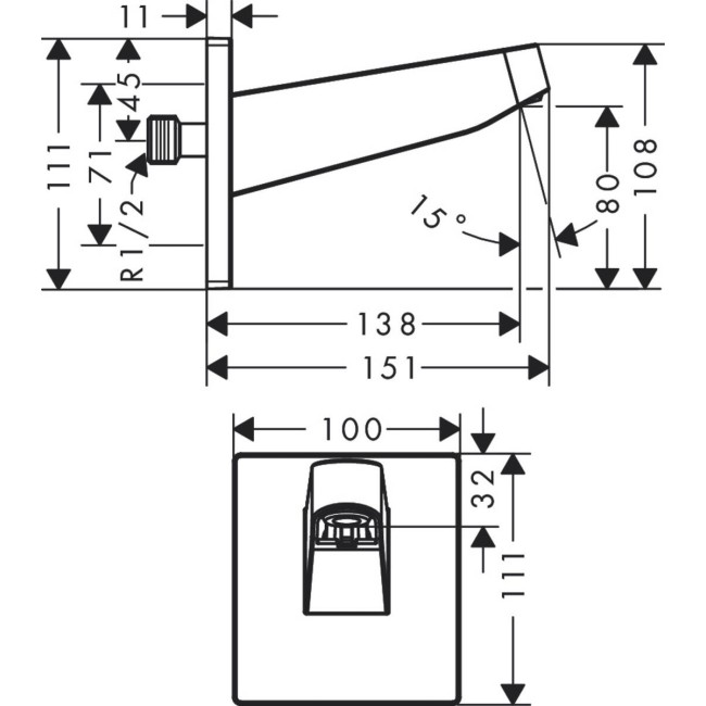 Держатель душа hansgrohe Pulsify 24149140 бронза
