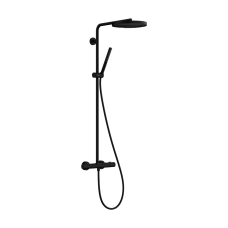 Душова система hansgrohe Pulsify S Puro Showerpipe 260 1jet з термостатом 24222670 чорний матовий