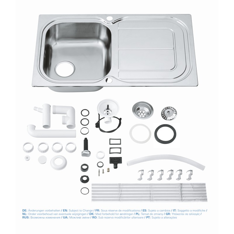 Grohe Мойка для кухни 860 x 500 мм с эксцентриком, 1 чаша, матовая (31563SD0)