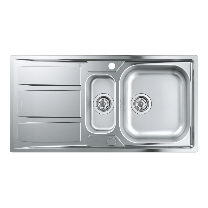 Grohe Мойка для кухни 970 x 500 мм с эксцентриком, 2 чаши, матовая (31567SD0)