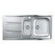 Grohe Мойка для кухни 970 x 500 мм с эксцентриком, 2 чаши, матовая (31567SD0)