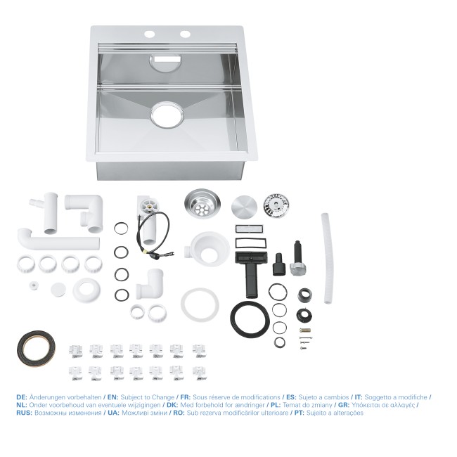 Grohe Мойка для кухни 518 x 560 мм, 1 чаша, матовая, в уровень со столешницей (31583SD0)